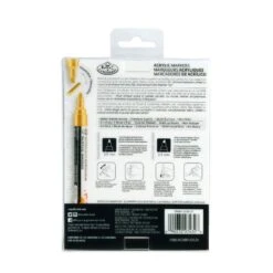Royal & Langnickel 2mm Reversible Tip Acrylic Markers Metallic Set 6pc