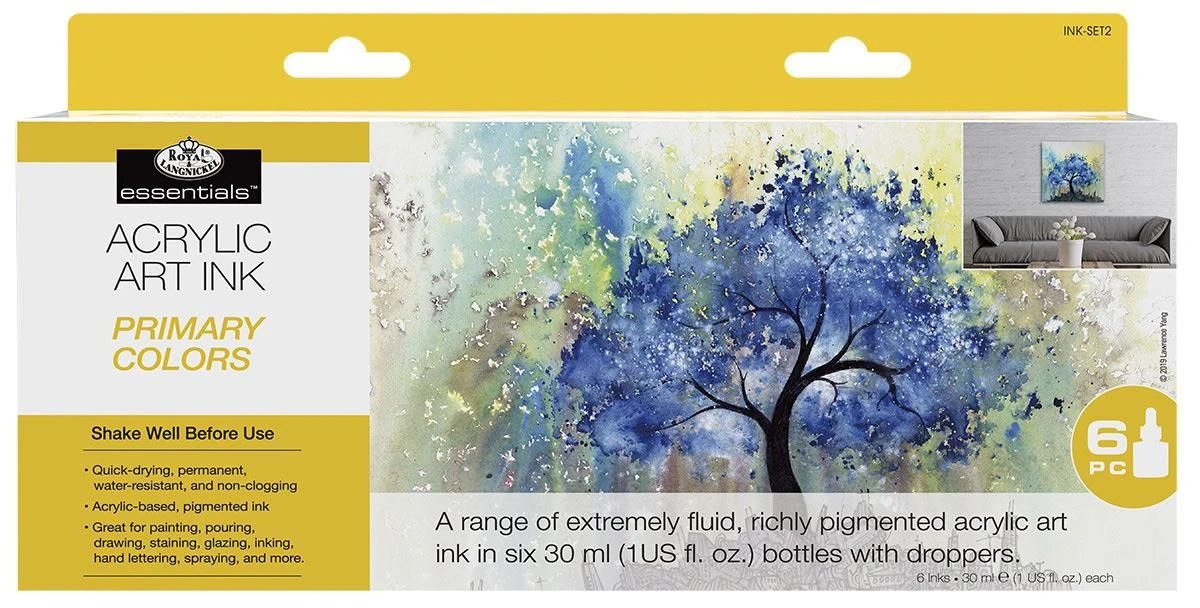 Royal & Langnickel Essentials Acrylic Ink Primary Colours Set 6 X 30ml 2 Royal & Langnickel Essentials Acrylic Ink Primary Colours Set 6 X 30ml - Image 2