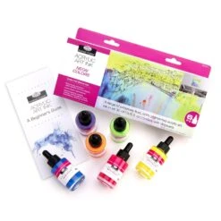 Royal & Langnickel Essentials Acrylic Ink Neon Colours Set 6 X 30ml -Pencils Artists tumbnail 9b934cbf 2629 415f a5f3 88f91284a15a