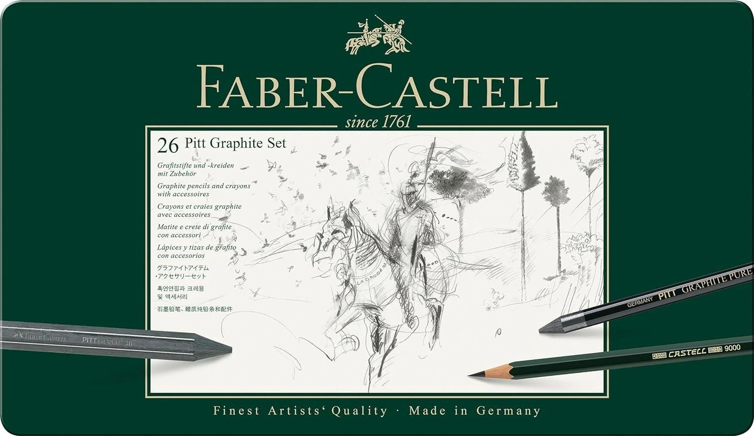 Faber-Castell Pitt Graphite Pencil Tin 26pc