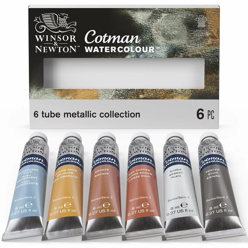 Winsor & Newton Cotman Watercolour Metallic Set 6 X 8ml 2 Winsor & Newton Cotman Watercolour Metallic Set 6 X 8ml - Image 2
