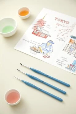 Pebeo Synthetic Squirrel Watercolour Brush Precision Set 8pc -Pencils Artists tumbnail cc5e8578 a258 4ca6 b10c 3f2b6643d235