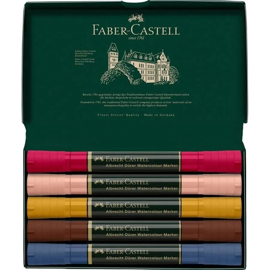Faber-Castell Albrecht Durer Watercolour Markers Portrait Set 5pc 4 Faber-Castell Albrecht Durer Watercolour Markers Portrait Set 5pc - Image 4
