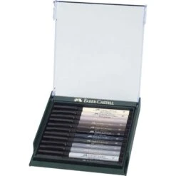 Faber-Castell Pitt Artist Pens Grey Tones Set Plastic Case 12pc -Pencils Artists tumbnail cf29dc3c 397d 46ef beb5 9170c5a66521