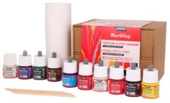 Pebeo Marbling Collection Set 10 X 45ml & Accessories -Pencils Artists tumbnail d46060b9 da11 40c2 bd56 44abd2404a68
