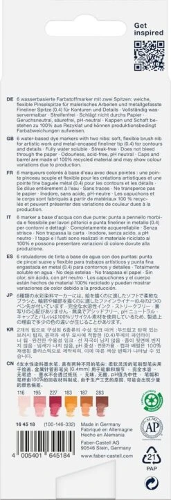 Faber-Castell Goldfaber Aqua Dual Marker Boho Lettering Set 6pc