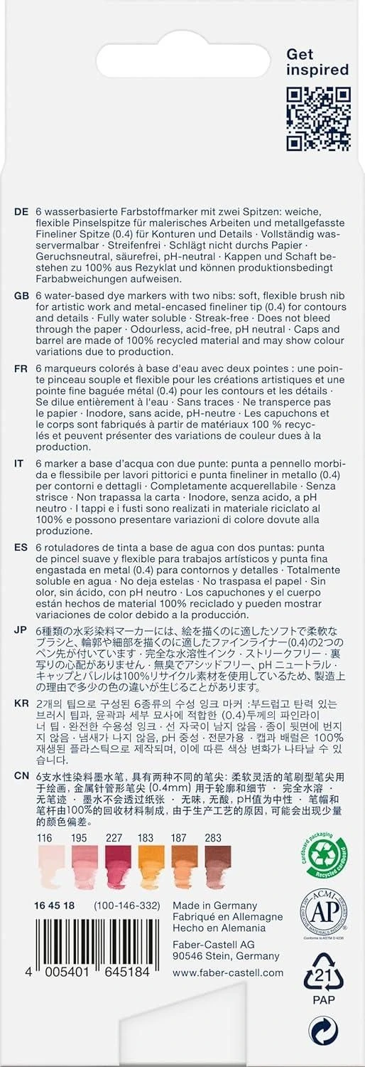 Faber-Castell Goldfaber Aqua Dual Marker Boho Lettering Set 6pc 1 Faber-Castell Goldfaber Aqua Dual Marker Boho Lettering Set 6pc