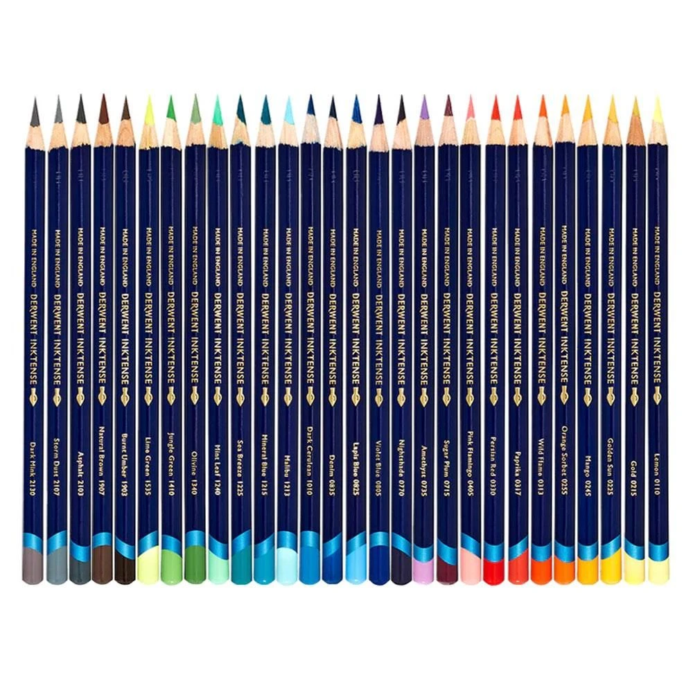 Derwent Inktense Pencils Set Of 28 New Colours In Canvas Wrap 1 Derwent Inktense Pencils Set Of 28 New Colours In Canvas Wrap